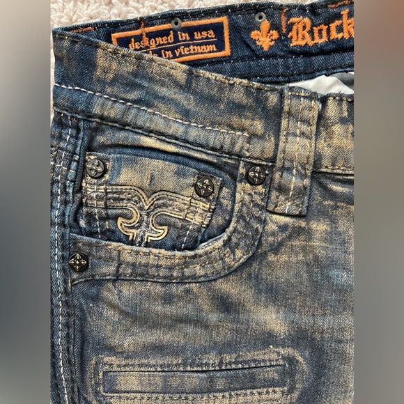 ROCK REVIVAL Ayaan Biker Straight Stretch Denim Jeans - Picture 3 of 10